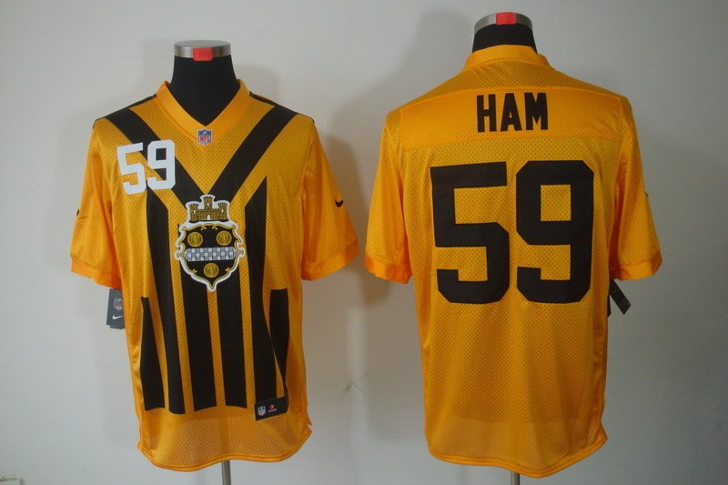 Men 2025 Pittsburgh Steelers 59 Ham yellow Nike Limited NFL Jersey